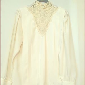 Cream lace blouse